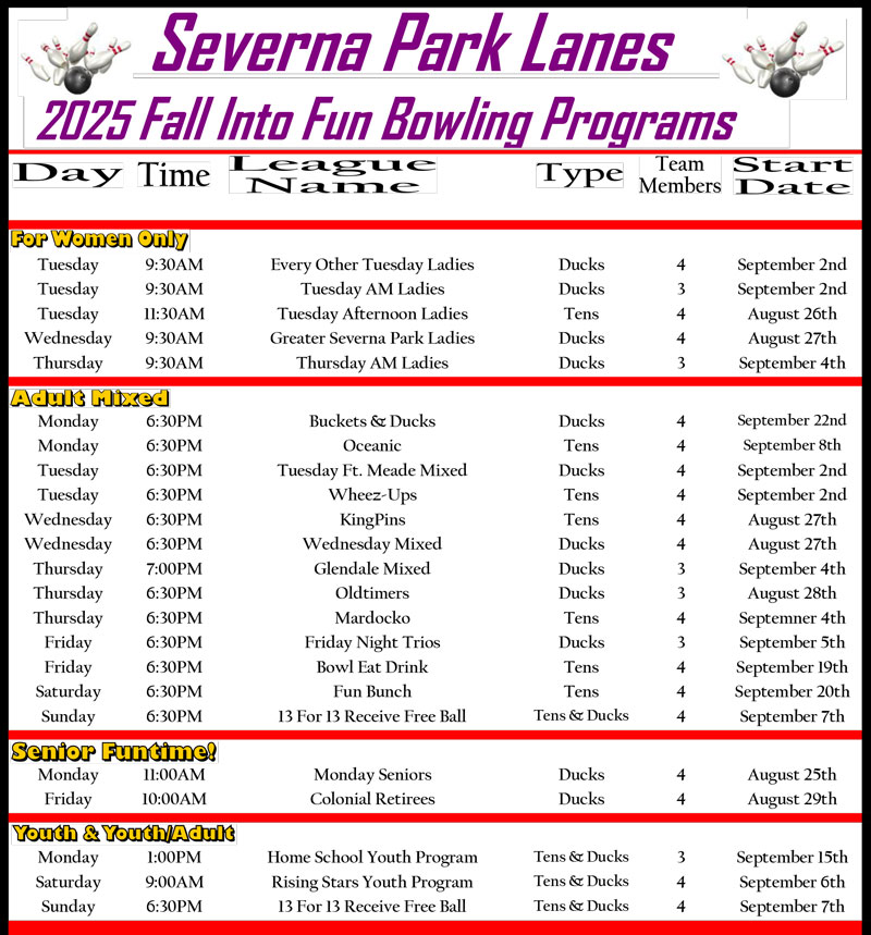 league schedule
